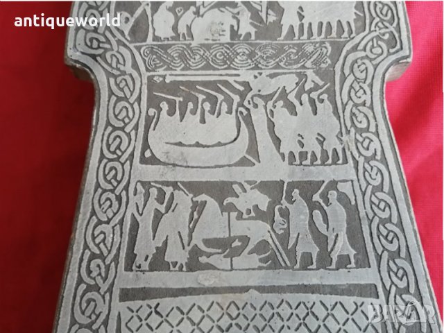 Викингска Каменна Картина 8 Век Копие, снимка 3 - Антикварни и старинни предмети - 31594410