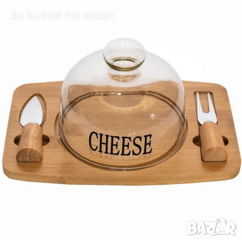 Поднос за сирене с бамбукова дъска Код P889