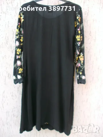 Уникална дамска рокля с дълъг ръкав - свежа и нежна разцветка !, снимка 2 - Рокли - 48634287