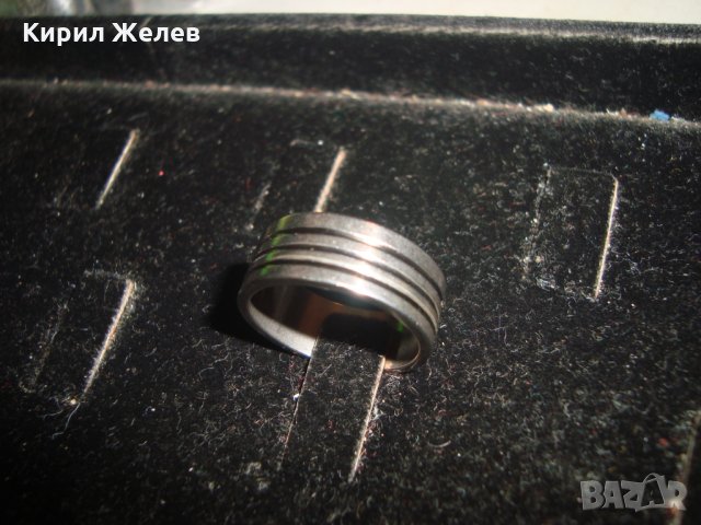 СТИЛЕН КРАСИВ ПРЪСТЕН БЛАГОРОДНА НЕРЪЖДАЕМА СТОМАНА МАСИВНА ХАЛКА 19683, снимка 5 - Пръстени - 32101880