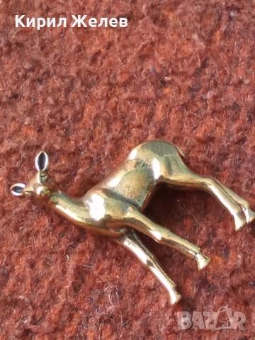 Бронзова фигурка на елен 44673, снимка 4 - Колекции - 54199155