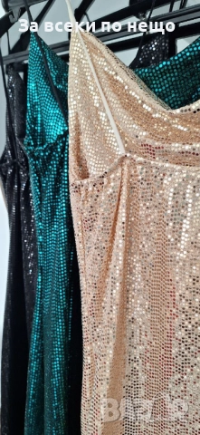 Дамска Блестяща Рокля С Пайети - Налични Различни Цветове Код BS-127, снимка 2 - Рокли - 52770325
