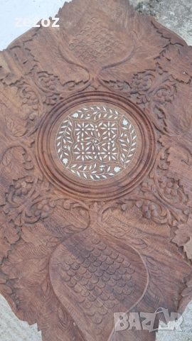 Индийска маса масив махагон, снимка 4 - Маси - 52243961