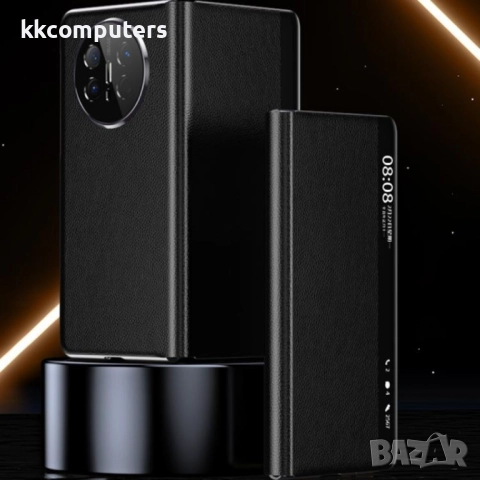 Huawei Mate X6 Electroplating Litchi Pattern / MagSafe View Window Калъф и Протектор