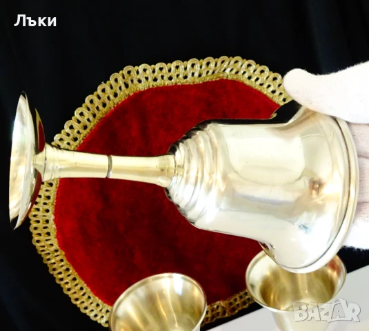 Посребрени чаши за вино 160 мл.,релеф. , снимка 9 - Антикварни и старинни предмети - 51395179