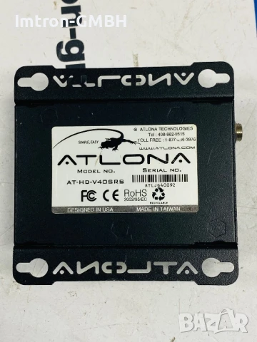 Atlona AT-HD4-V40SRS HDMI кабел с двупосочен IR удължител за единичен CAT5/6 до 43 метра, снимка 4 - Кабели и адаптери - 51025059