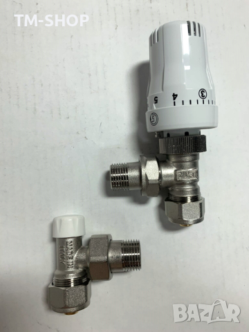 Комплект кранове за радиатор с Термоглава, снимка 2 - Радиатори - 44669964