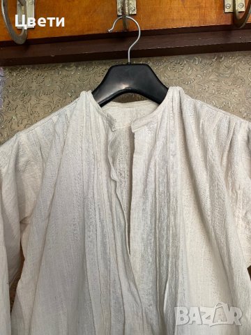 Автентична мъжка риза - кенар, снимка 2 - Антикварни и старинни предмети - 42110308