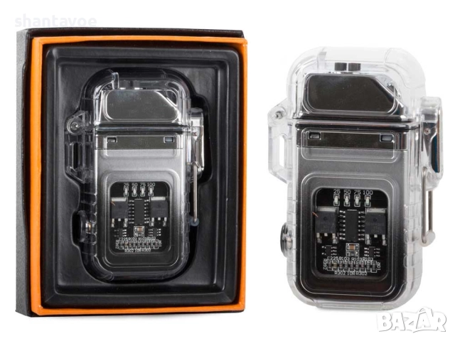 Плазмена водоустойчива запалка с фенер и USB, снимка 2 - Подаръци за мъже - 49369923