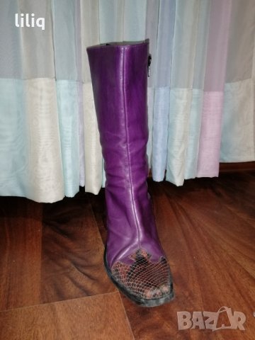 DON DONNA оригинални италиански ботуши естествена кожа , снимка 2 - Дамски ботуши - 35560689