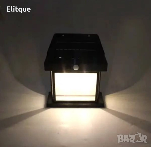 Стенна лампа с 1,2  или 3 LED крушки, сензор за движение и фотоволтаичен панел за външна употреба, в, снимка 6 - Други - 52852347