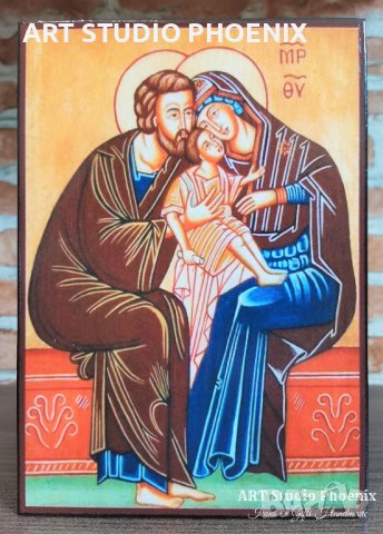 Икона на Светото Семейство icona Svetoto Semeistvo, снимка 4 - Икони - 12736337