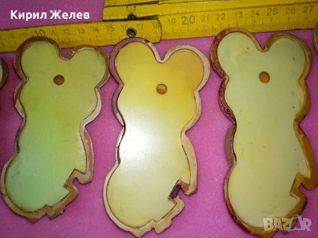 5 СТАРИ БАКЕЛИТЕНИ МЕЧЕТА МИША ТАЛИСМАН на ОЛИМПИЙСКИТЕ ИГРИ МОСКВА 1980г. СССР СУВЕНИР РЕДКИ 246666, снимка 8 - Колекции - 44314047