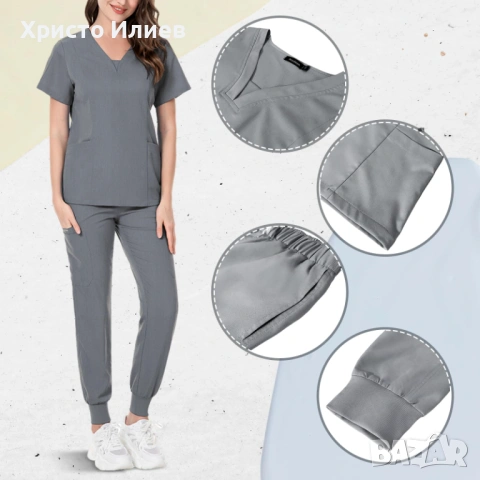 Комплект за медицинска сестра груминг работно облекло за жени Медицинско облекло, снимка 3 - Комплекти - 53906804