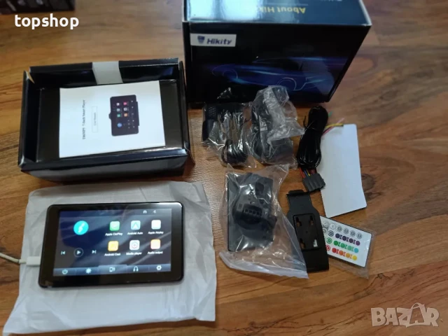 НОВ плейър Hikity 7" безжичен Carplay & Android. Aux букса, TF Card, Type C, DVR, Bluetooth, FM, GP, снимка 3 - Аксесоари и консумативи - 50501893