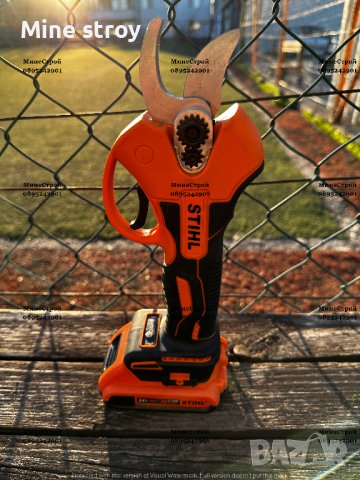 Акумулаторна лозарска ножица STIHL 5Ah до 30мм. Щил с 2 батерии, снимка 7 - Градинска техника - 39759488
