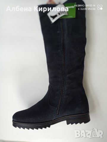 Естеств. сини велур RIEKER антистрес, 36н-р, снимка 6 - Дамски ботуши - 35040095