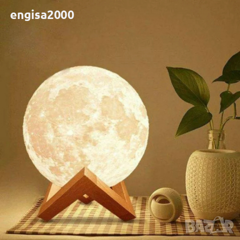 3D нощна лампа луна многоцветна RGB, снимка 2 - Други - 36557845