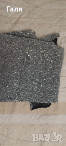 Рокля сребриста с пайети , снимка 3 - Рокли - 52163265