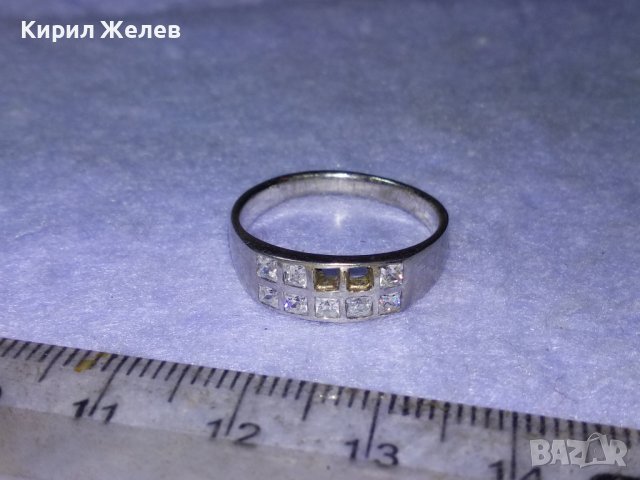 СКЪПОЦЕНЕН СРЕБЪРЕН ФешънАРТ ПРЪСТЕН РОДИРАНО СРЕБРО 925 сЛАБОРАТОРЕН МОЙСАНИТ 2камъка ЛИПСВАТ 39720, снимка 12 - Пръстени - 42843866