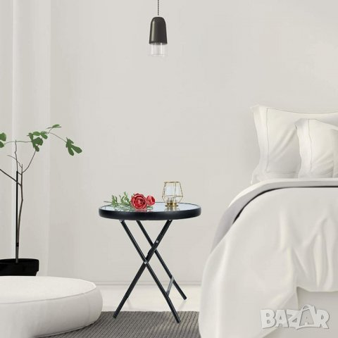 ПРОМОЦИЯ Сгъваема маса с кръгла форма в компактен размер PHIVILLA PV-311-WT, снимка 12 - Маси - 39824888