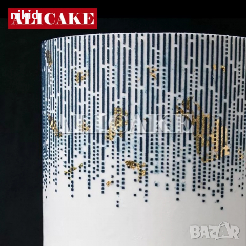 ситни тесни дълги редове линии и точки диско стенсил шаблон за спрей за торта украса Scrapbooking, снимка 3 - Други - 36553620