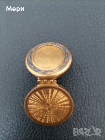 Антична френска колекционерска кутийка(пудриера с огледалце)1930 г., снимка 4 - Антикварни и старинни предмети - 38017264