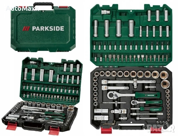 Комплект тресчотки с накрайници Parkside 94части, снимка 2 - Гедорета - 53966329