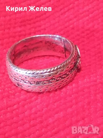 СТАРИНЕН СРЕБЪРЕН РЯДЪК РЪЧНО ПРАВЕН ПРЪСТЕН с ПЕЧАТ на МАЙСТОРА КОЛЕКЦИОНЕРСКИ УНИКАТ 28763, снимка 16 - Антикварни и старинни предмети - 37277521