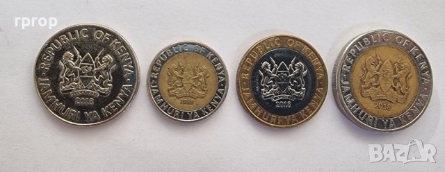 Монети. Африка. Кения. 1, 5,  10, 20  шилинга. 2018 година. Нова серия, животни., снимка 9 - Нумизматика и бонистика - 39920570