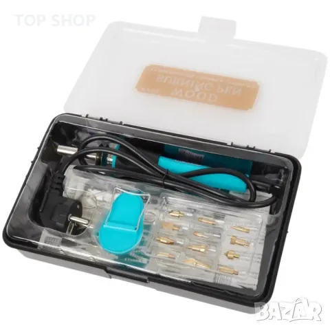 Комплект писалка пирограф за дърво с шаблони и накрайници от AVEC, снимка 2 - Гедорета - 48778281