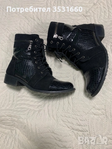 Дамски боти от изкуствена кожа, снимка 2 - Дамски боти - 53288962