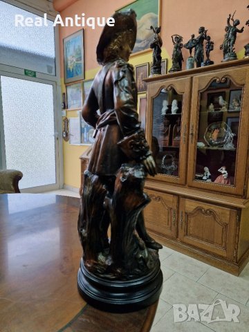 Уникална антикварна авторска френска фигура статуетка , снимка 4 - Антикварни и старинни предмети - 40387809