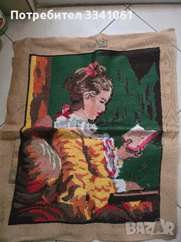 Гоблен,, Момичето с книгата,,, снимка 2 - Гоблени - 52917446