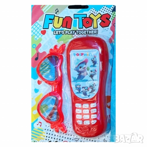 Детска музикална играчка – мобилен телефон с аксесоар очила, снимка 4 - Други - 52038082