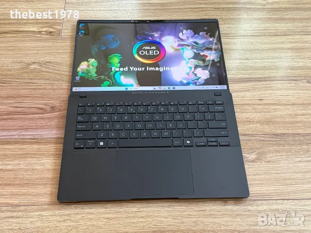 3k 120Hz OLED Asus 14s`Ryzen 9-8945HS/16GB LPDDR5/512GB SSD/Батерия 10ч/Harman Kardon, снимка 6 - Лаптопи за работа - 55947039