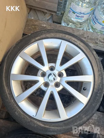 Джанти  SKODA 5 x 100 ET 43 16 ки, снимка 2 - Гуми и джанти - 56189489