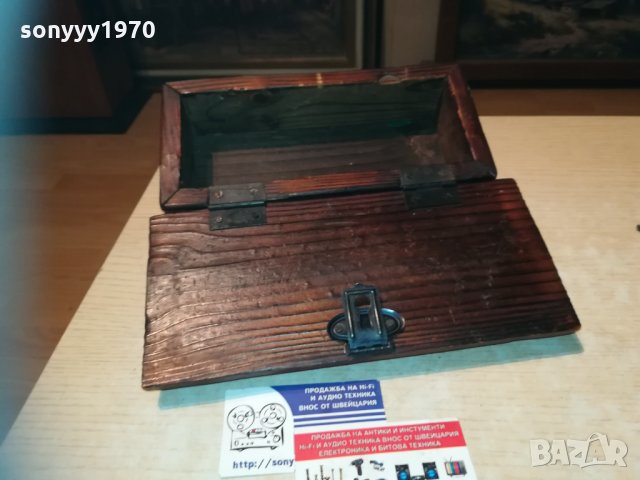 ПОРЪЧАНА-ретро дървена кутия-внос франция-25х12х10см, снимка 12 - Колекции - 30182289