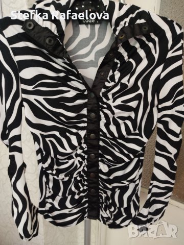 Риза зебра S, снимка 1 - Блузи с дълъг ръкав и пуловери - 36969395