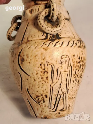 египетска керамична ваза  21/5, снимка 4 - Вази - 49216926