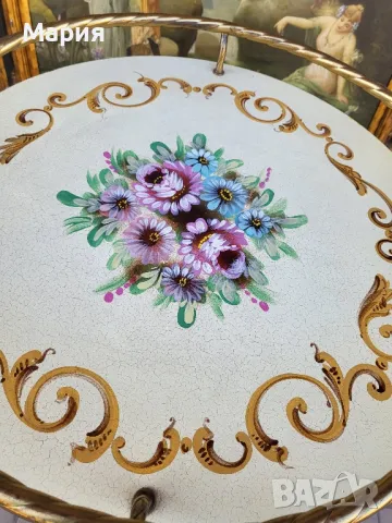 Италианска барокова количка за сервиране 012, снимка 7 - Антикварни и старинни предмети - 47938171