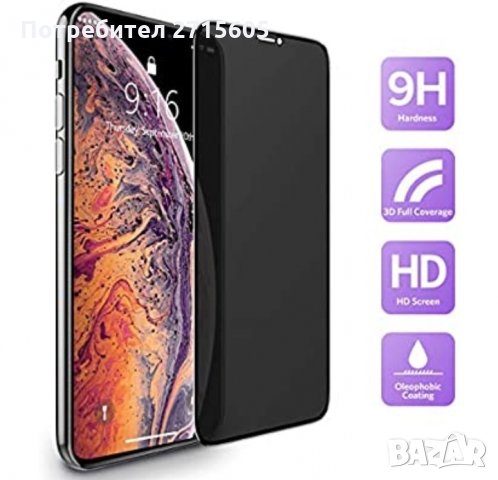 Full Glue Anti Spy Glass за Apple iPhone 11pro / iPhone X / iPhone XS
