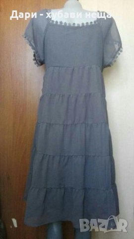 Сива рокля, с лека забележка👗🍀M/L,L👗🍀, снимка 4 - Рокли - 33731397