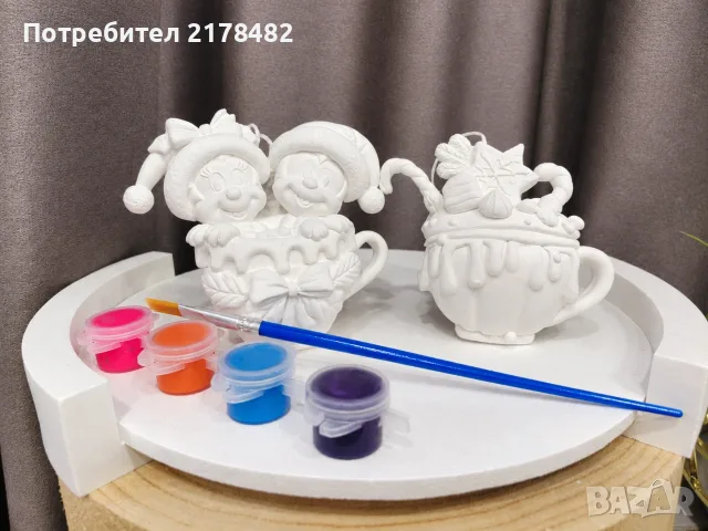 Коледни фигурки за оцветяване