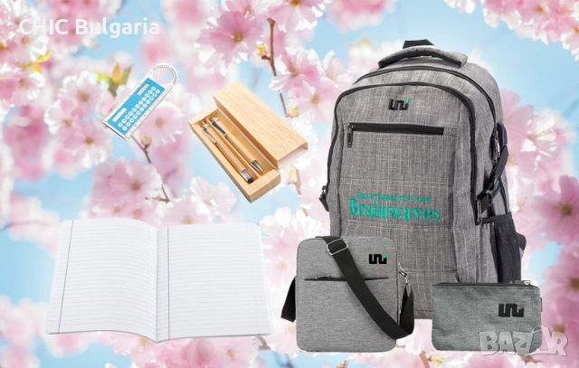 Раница с USB, химикал, молив, тетрадка - ПРОЛЕТНА ОФЕРТА