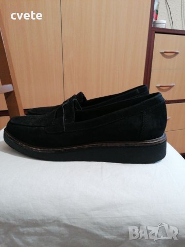 Дамски черни обувки леки подшити платформа, снимка 2 - Дамски ежедневни обувки - 40681693