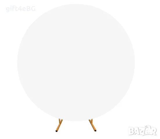 Бял фон за кръгла арка 2м.  / украса , фотография , сватбена украса, снимка 1