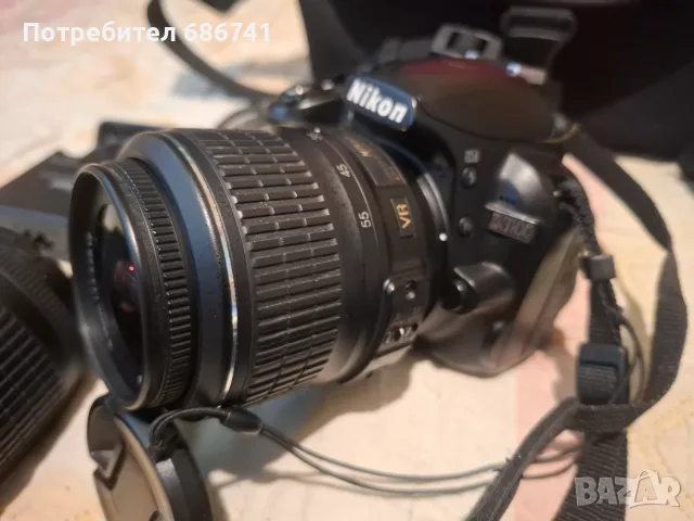 Фотоапарат Nikon D3100+обектив 55-200мм, снимка 2 - Фотоапарати - 55984221