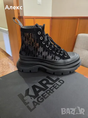 KARL LAGERFELD Luna Mono Flocking Boot – №40, снимка 6 - Дамски боти - 55963411