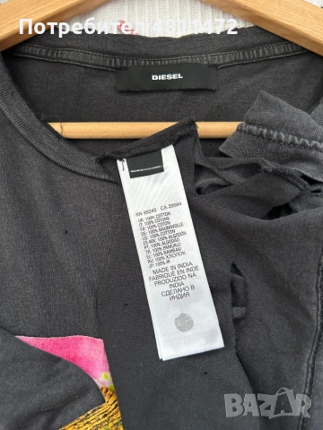 Diesel оригинална тениска с принт, снимка 6 - Тениски - 54349941